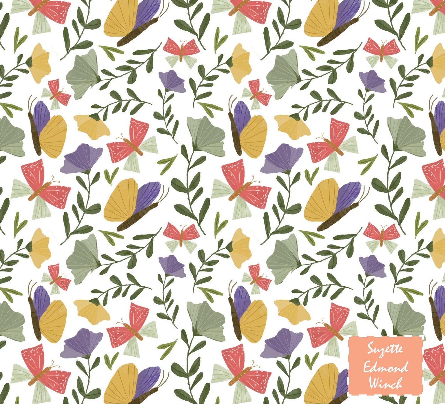 Motifs created and coloured in Procreate my second set - image 1 - student project