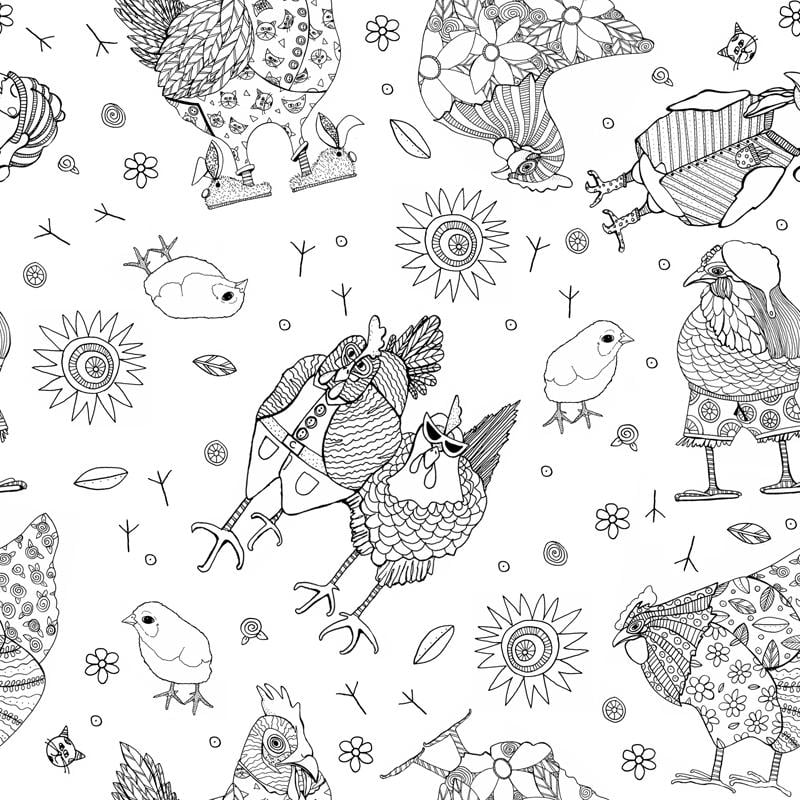 Whimsical Chickens - image 1 - student project
