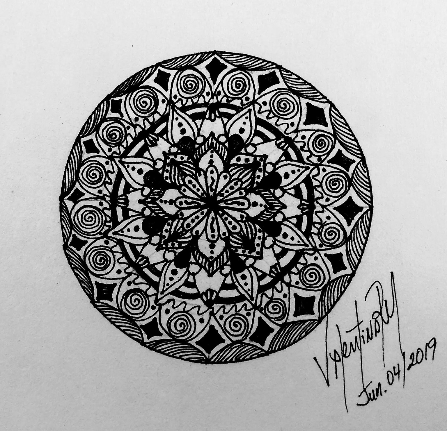 Black and White mandala 1 - image 1 - student project
