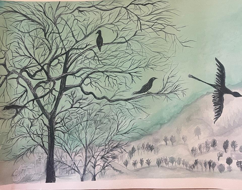 Winter walk with my dog. - image 1 - student project