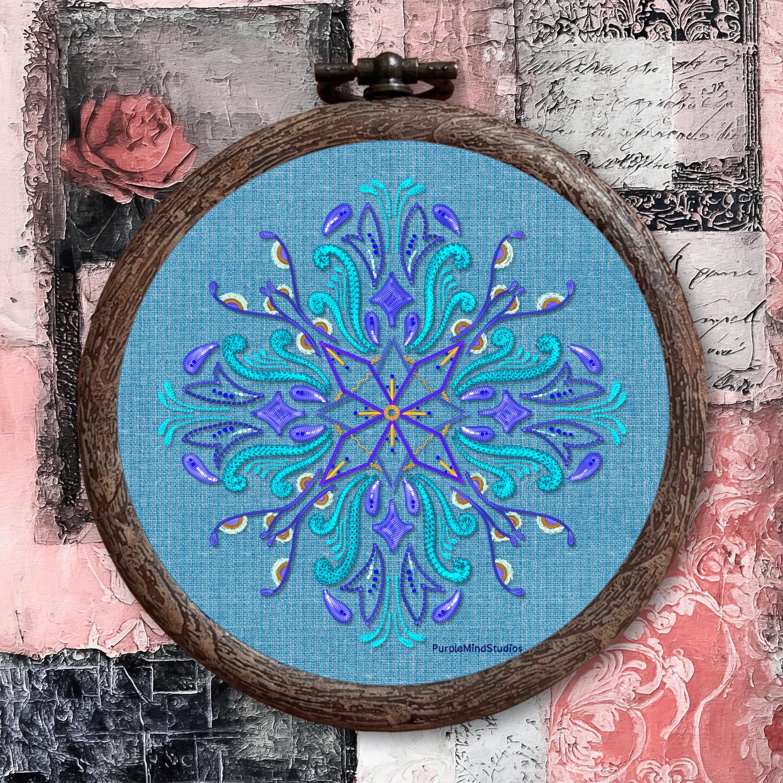 My Tile - Painted & Digitally Embroidered - image 2 - student project