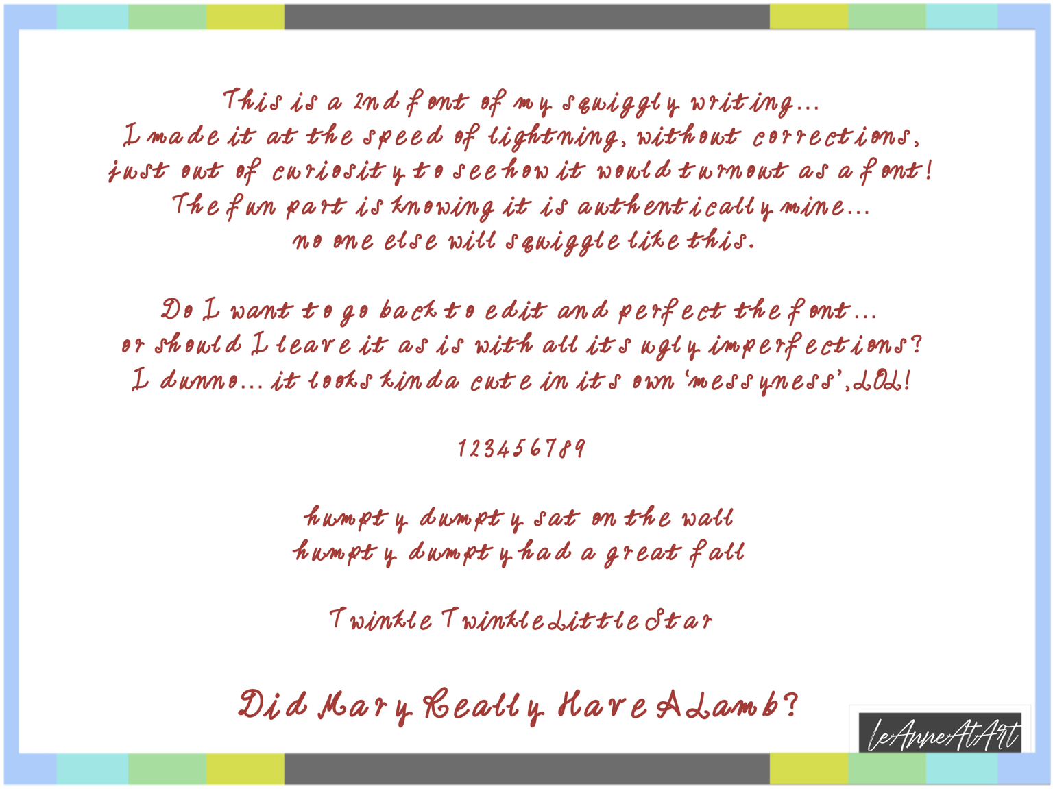 Quick Fontmaking, class with Madda Mom - image 2 - student project