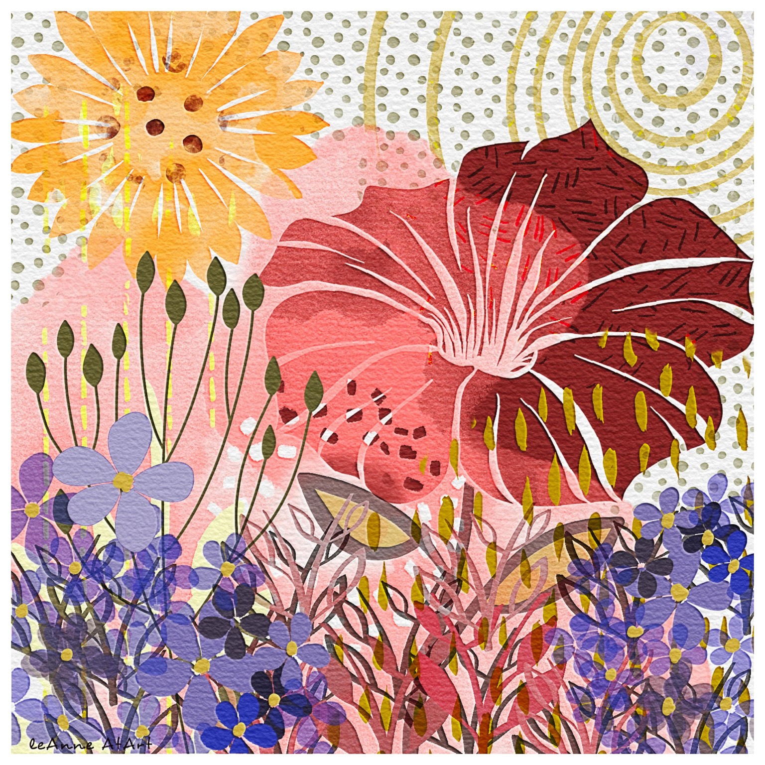 Large Floral Wall Art - image 1 - student project