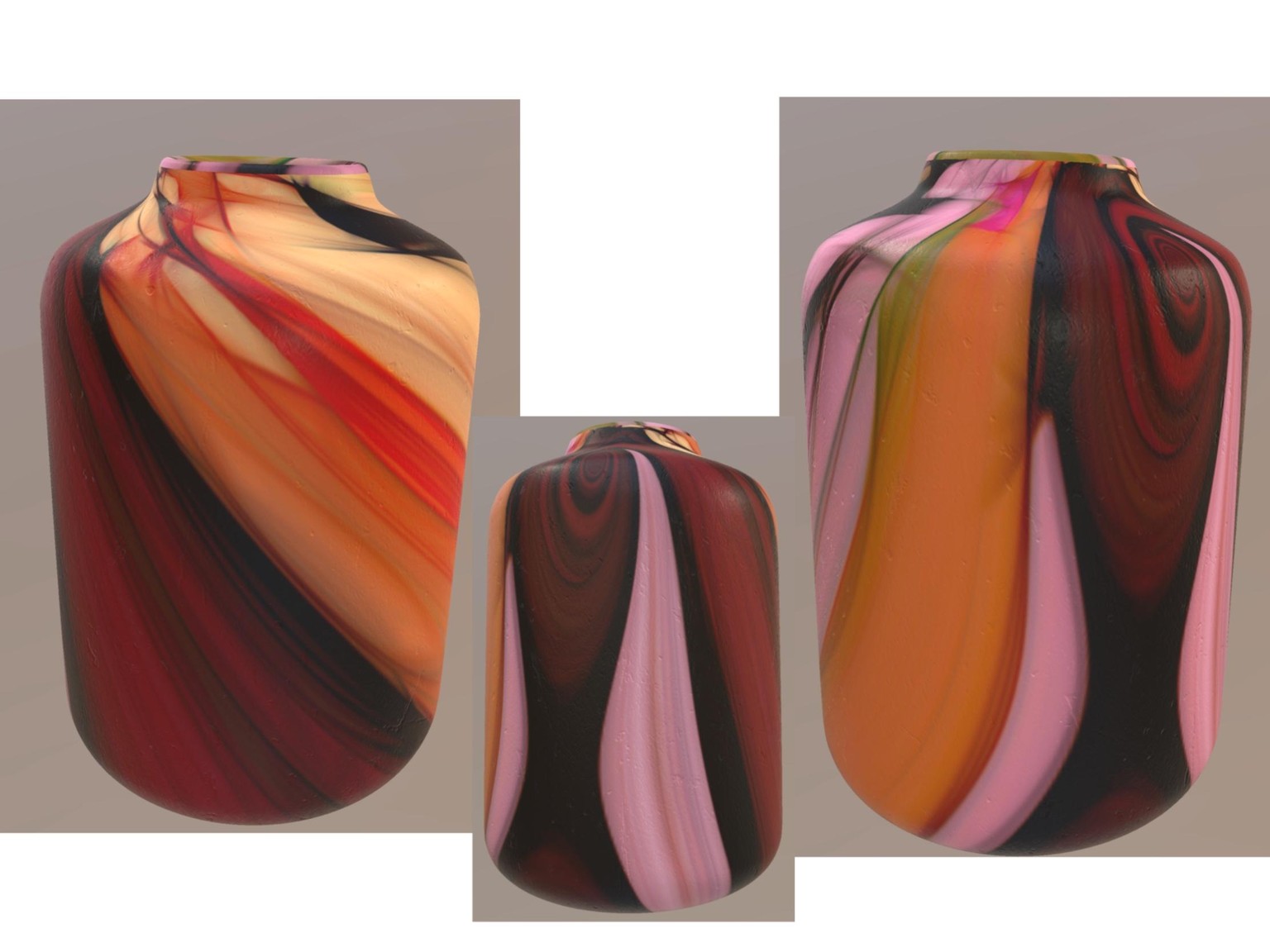 Vase with an abstract design - Procreate 3d - image 1 - student project