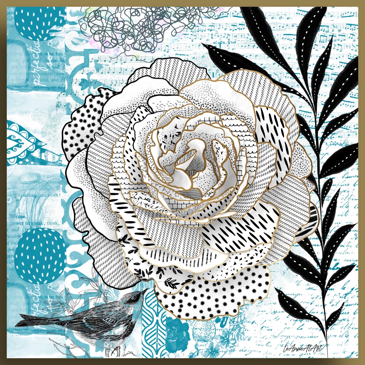 Floral Inking - image 1 - student project