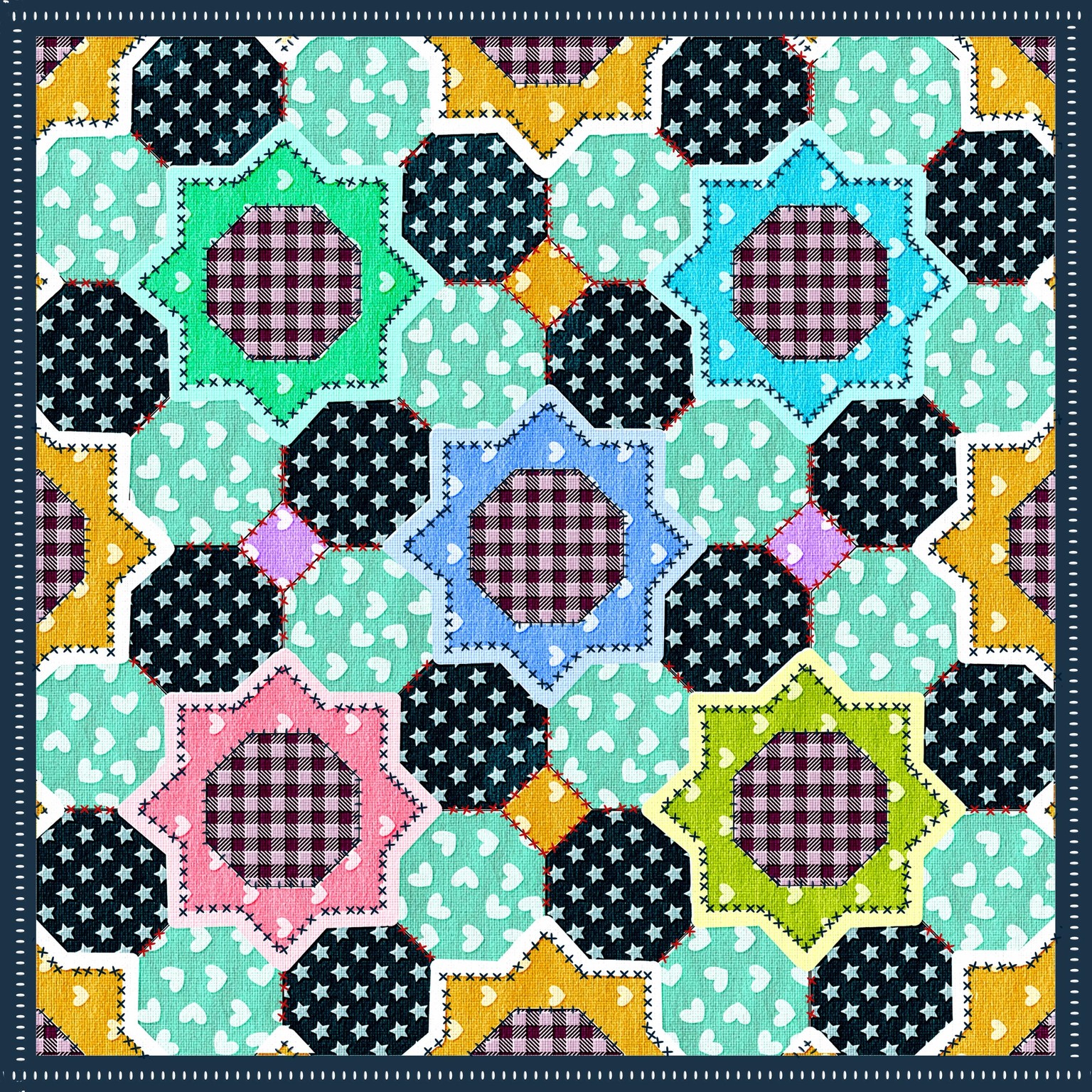 Quilt-inspired art - image 6 - student project
