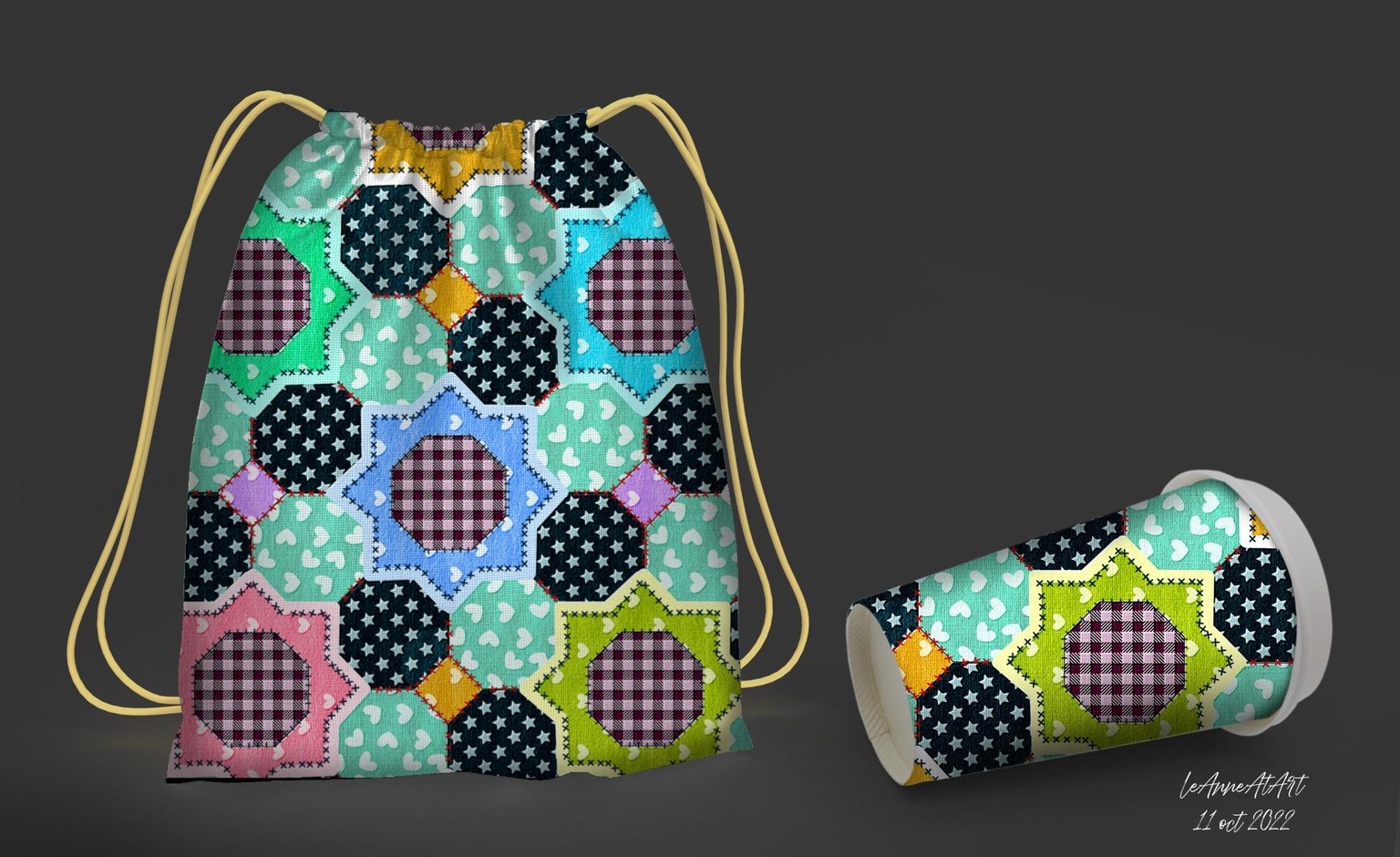Quilt-inspired art - image 7 - student project