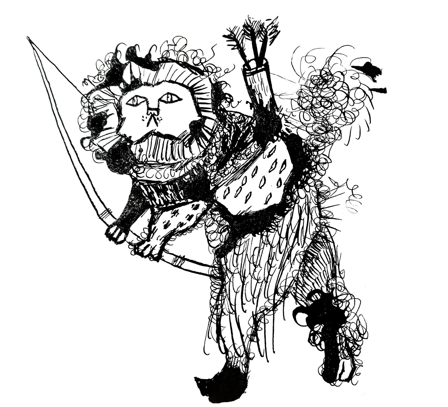 Lion Archer inspired by Ronald Searle - image 6 - student project