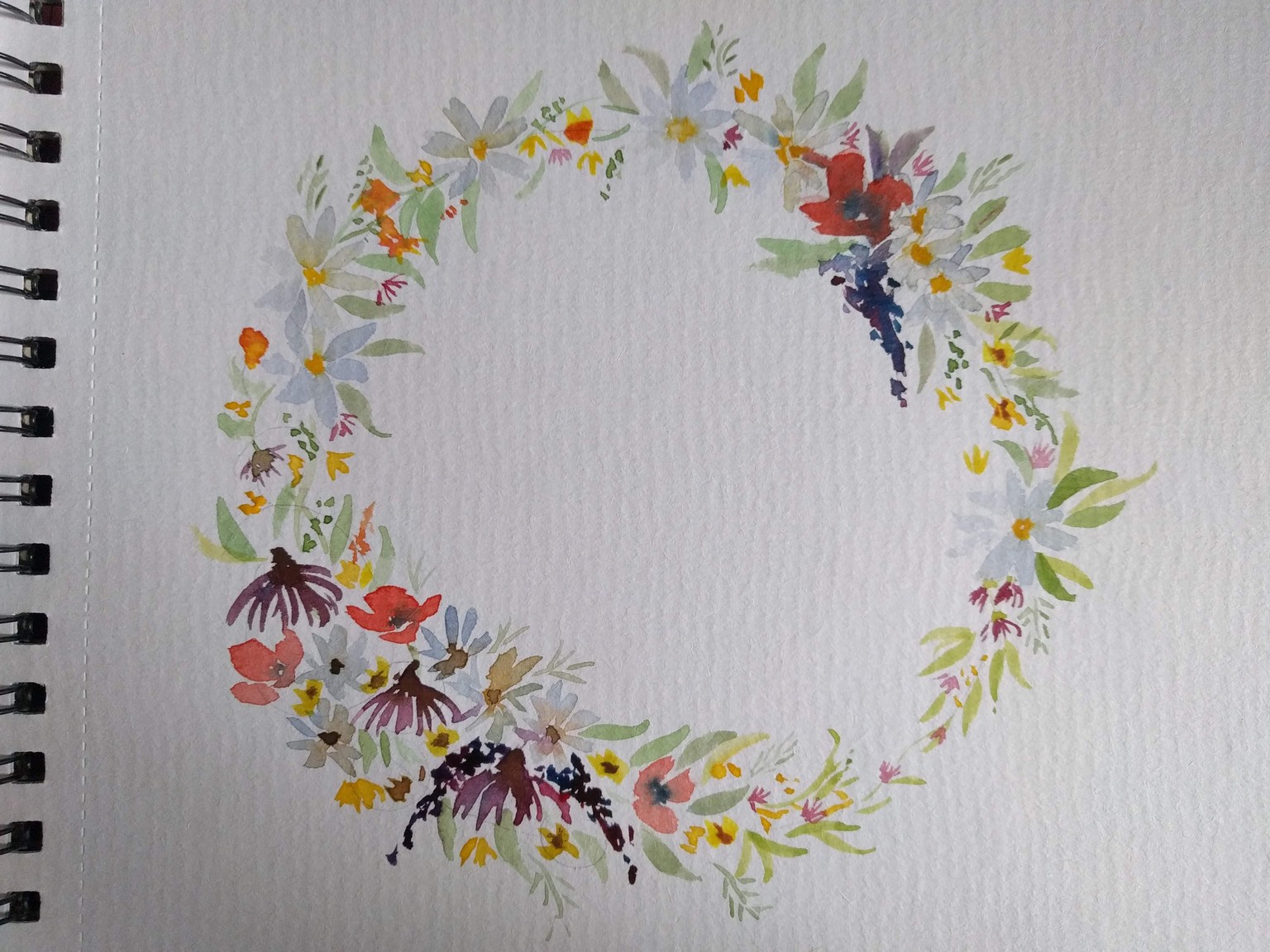 Soft Wildflower Wreath - image 1 - student project