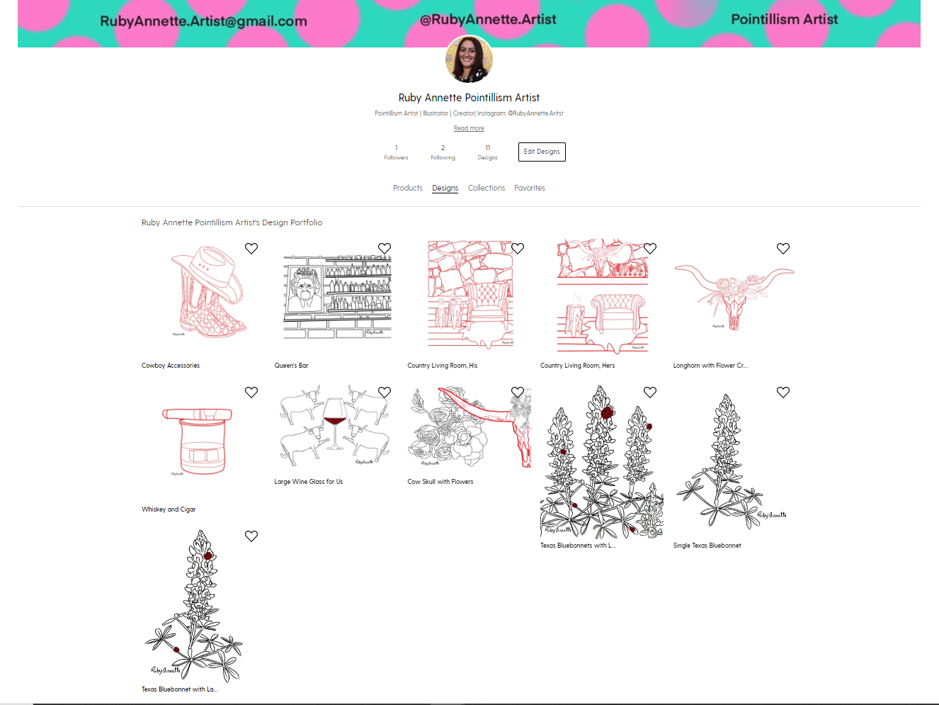 Ruby Annette Pointillism Artist - image 1 - student project