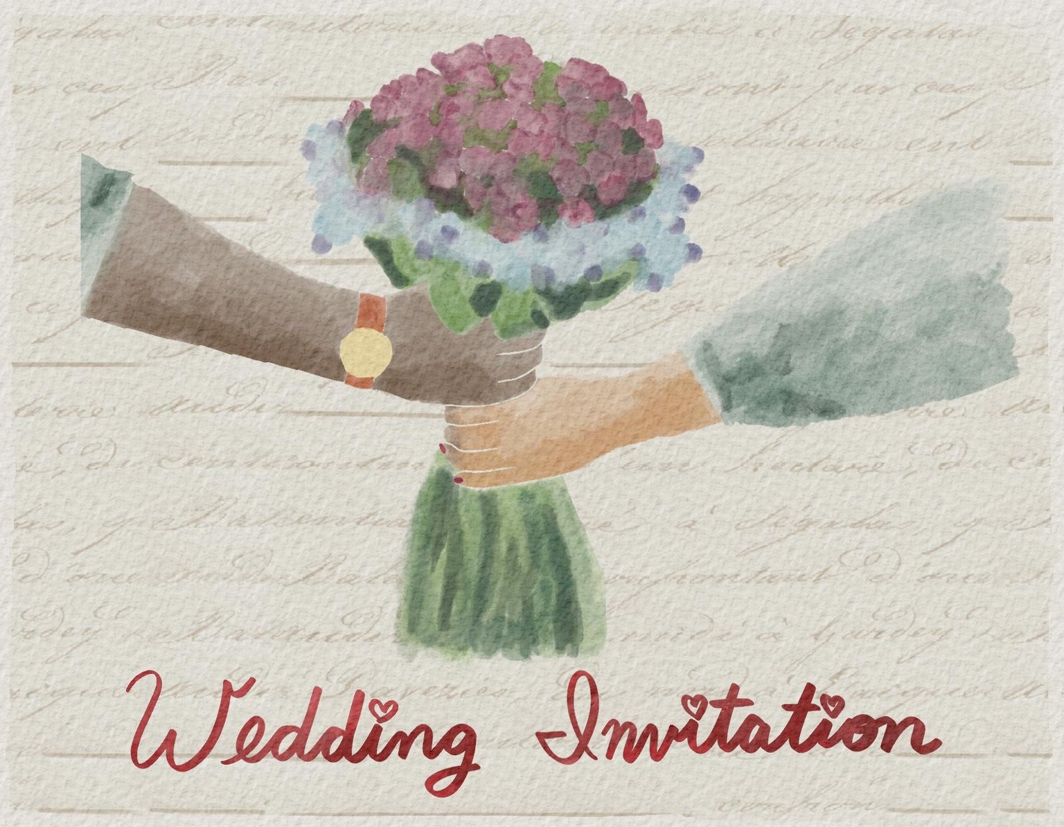 Wedding invitation - image 1 - student project