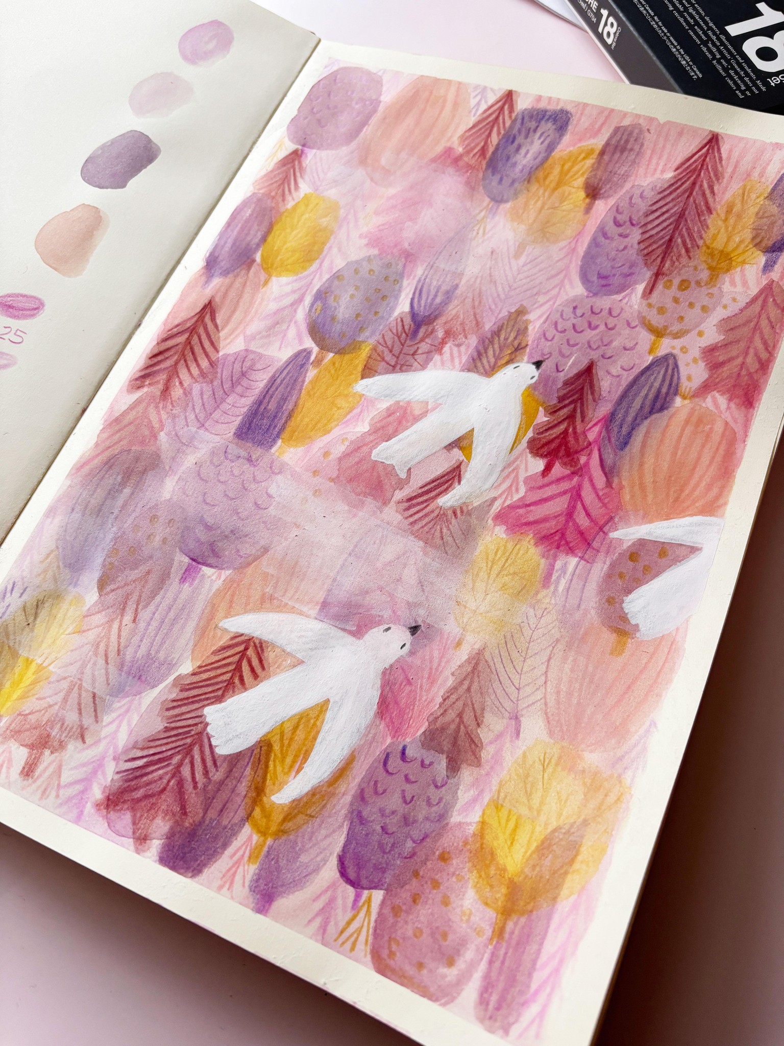 group of birds in mist - image 1 - student project