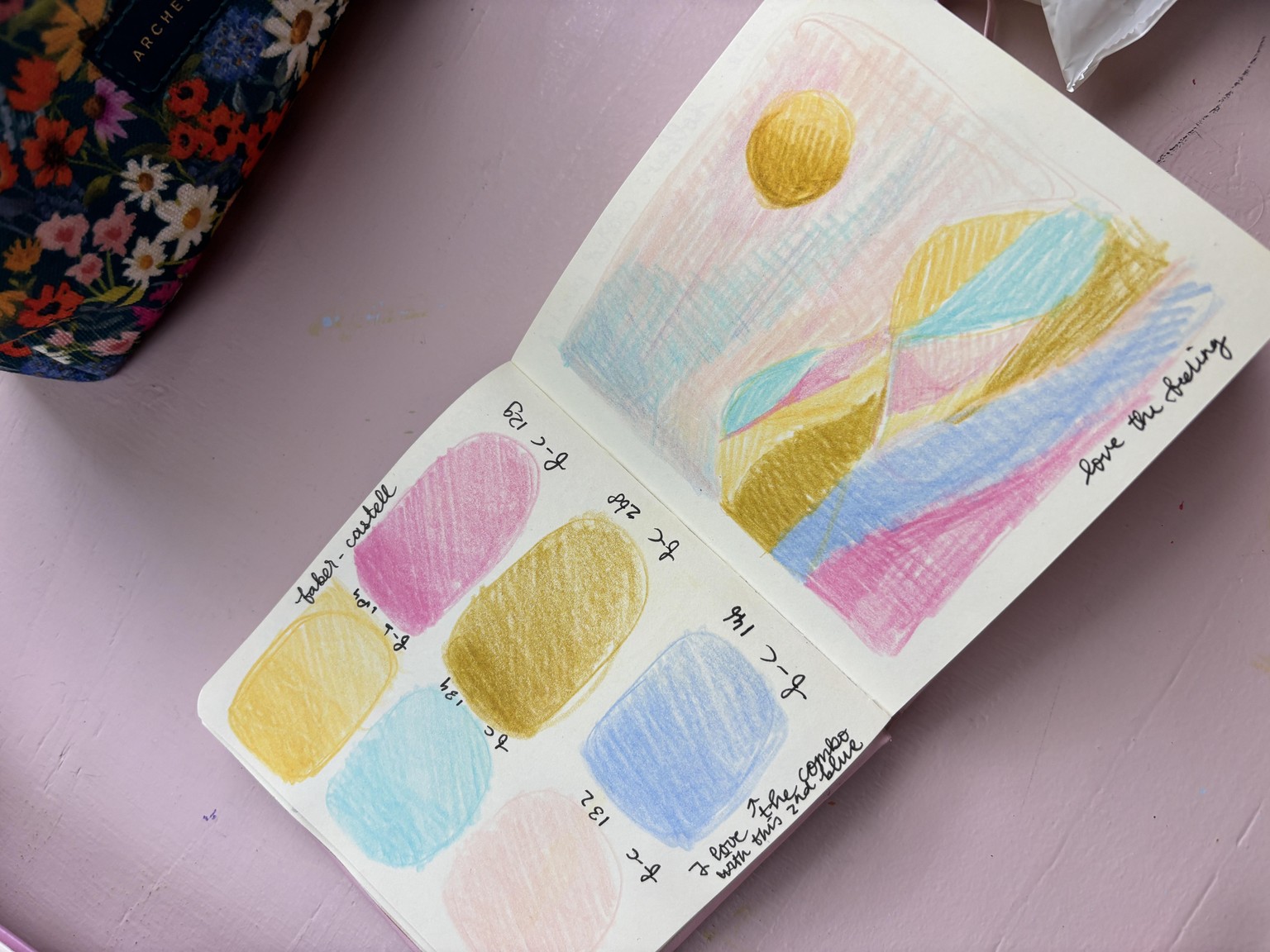 Ochre yellow pink blue - image 1 - student project