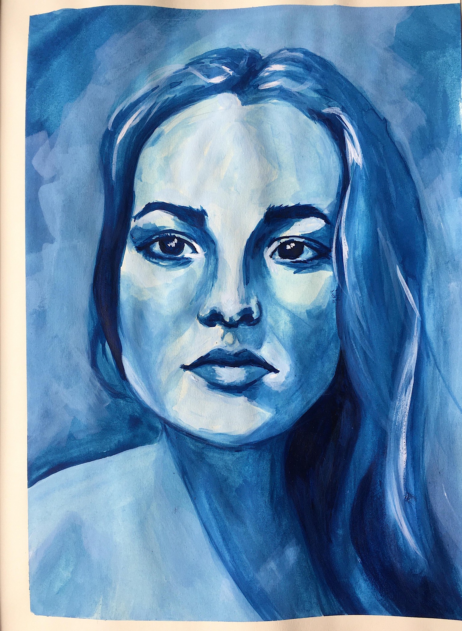 gouache portrait - image 2 - student project
