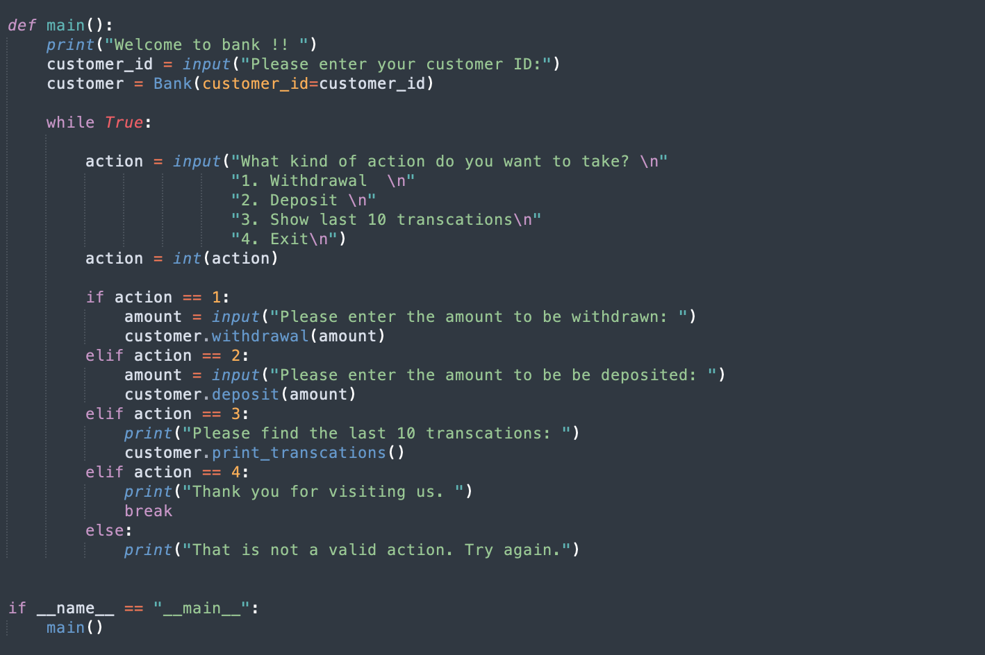 Bank app - image 2 - student project
