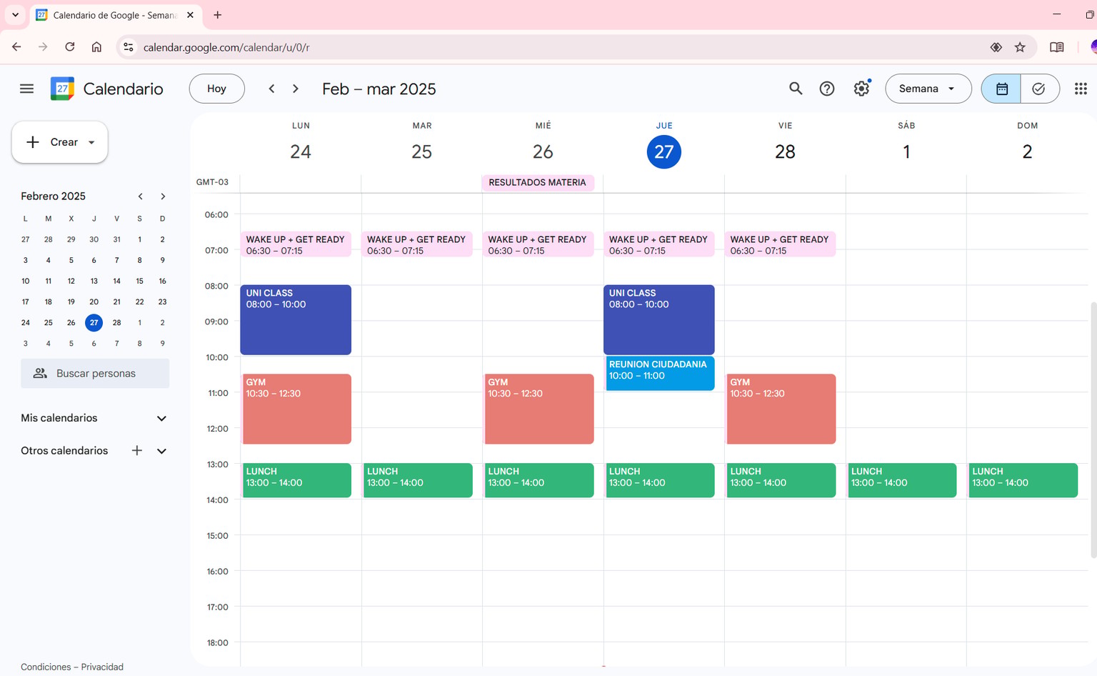 GOOGLE CALENDAR - image 1 - student project