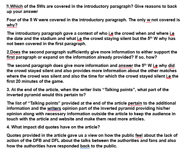 Critical analysis of sports article - image 1 - student project