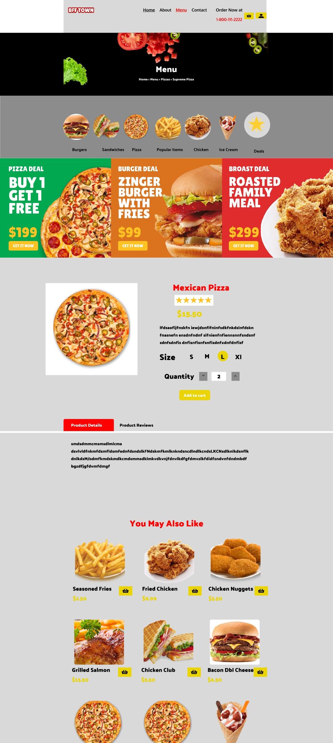 BFF Town Food Delivery App - image 3 - student project
