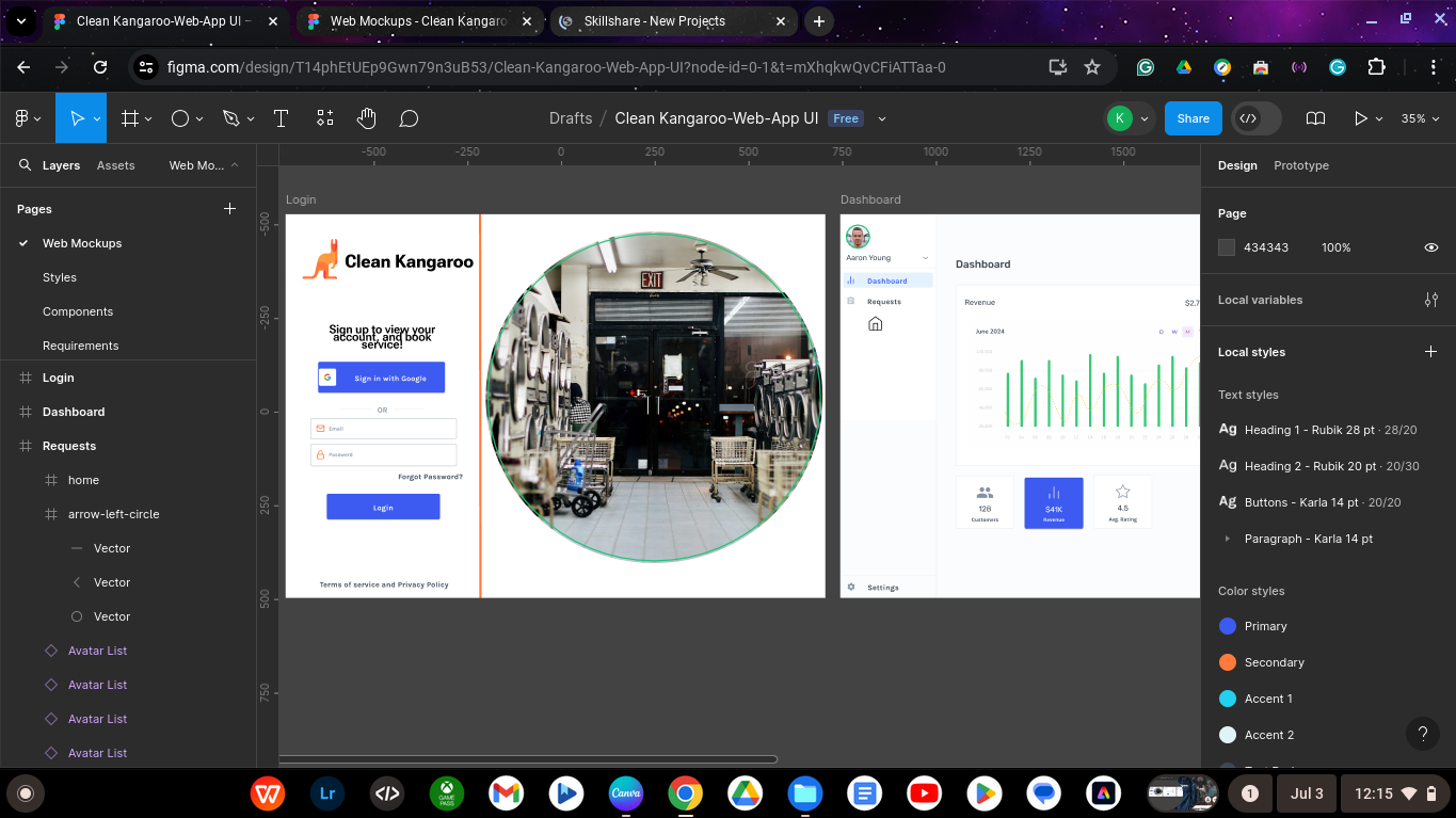 Clean Kangaroo Web App UI - image 1 - student project
