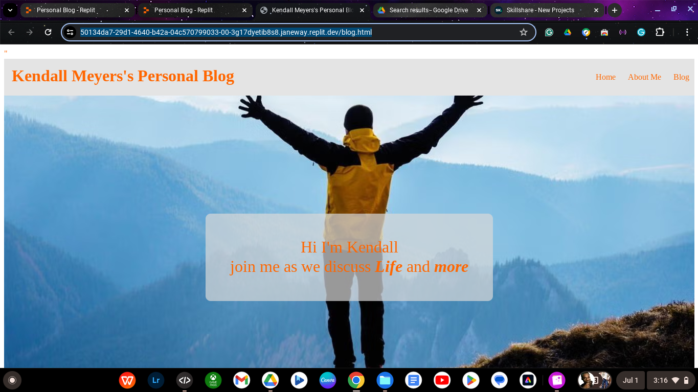 Kendall Meyers Sr's Personal Blog - image 1 - student project