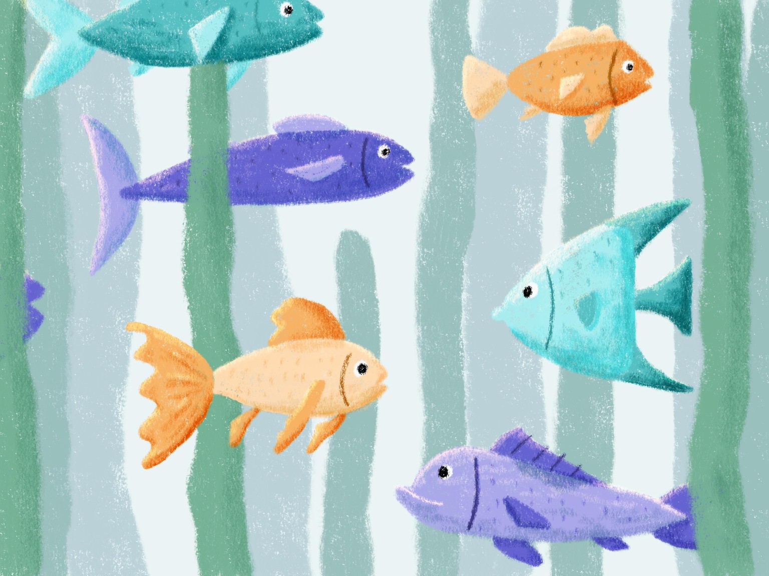Fish Illustration 3 ways - image 2 - student project