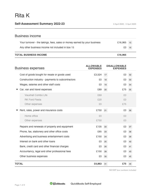 RK Frosty - My Tax Summary - image 1 - student project