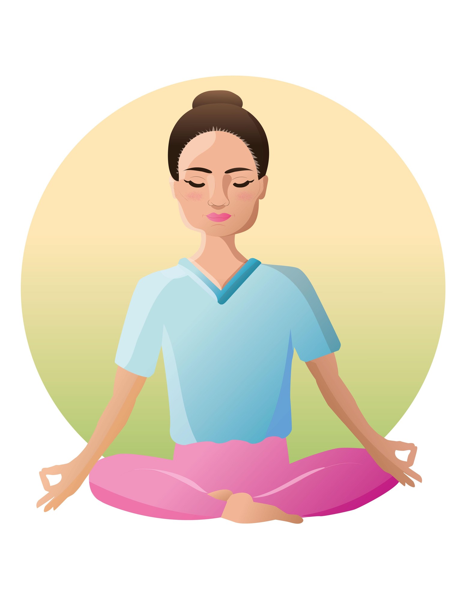 Meditating girl - image 1 - student project