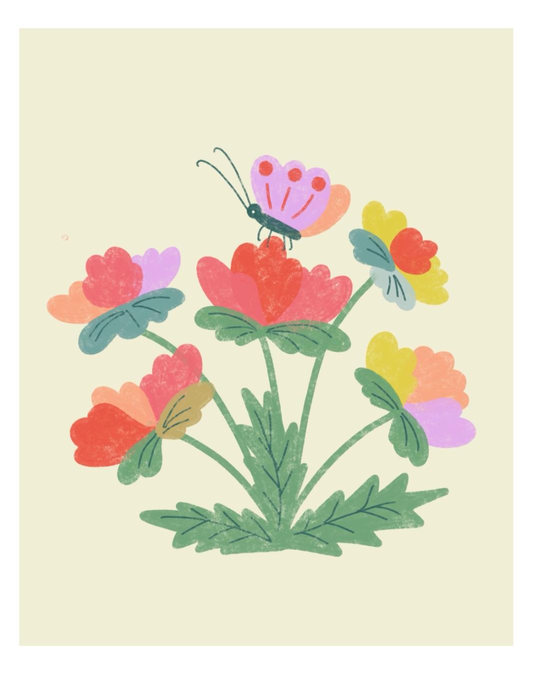Garden with butterflies - image 1 - student project