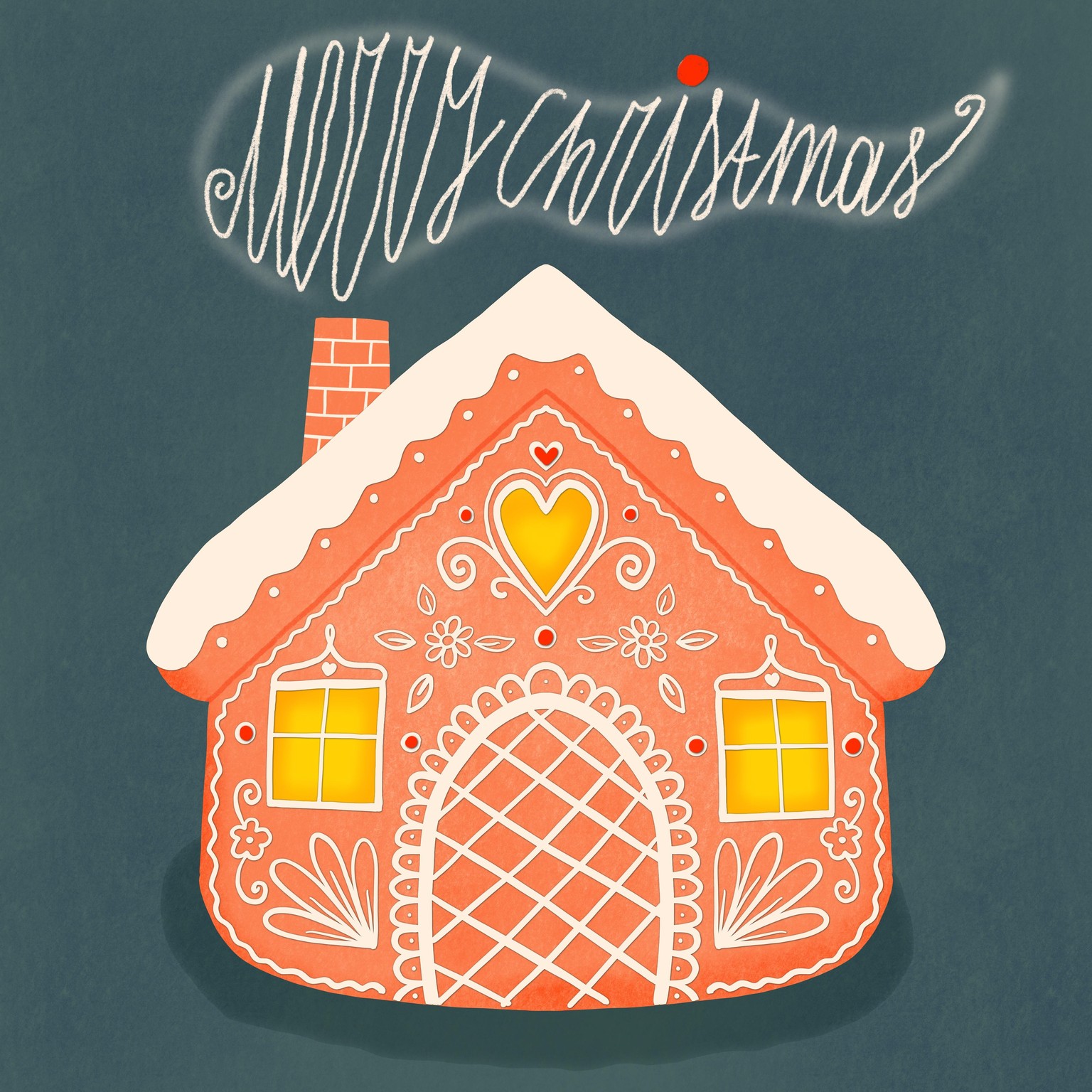 Gingerbread Christmas postcard - image 1 - student project