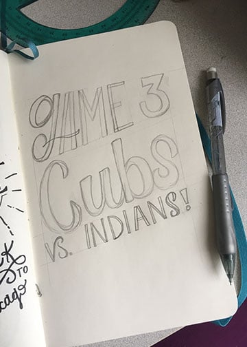 Lettering for the Cubs! - image 2 - student project