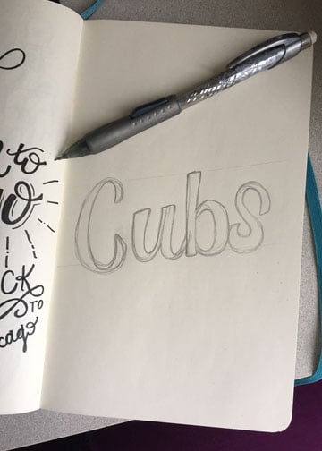Lettering for the Cubs! - image 1 - student project