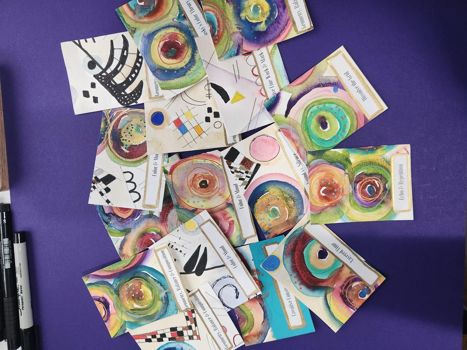 Kandinsky Inspired Art Prompt Cards - image 1 - student project