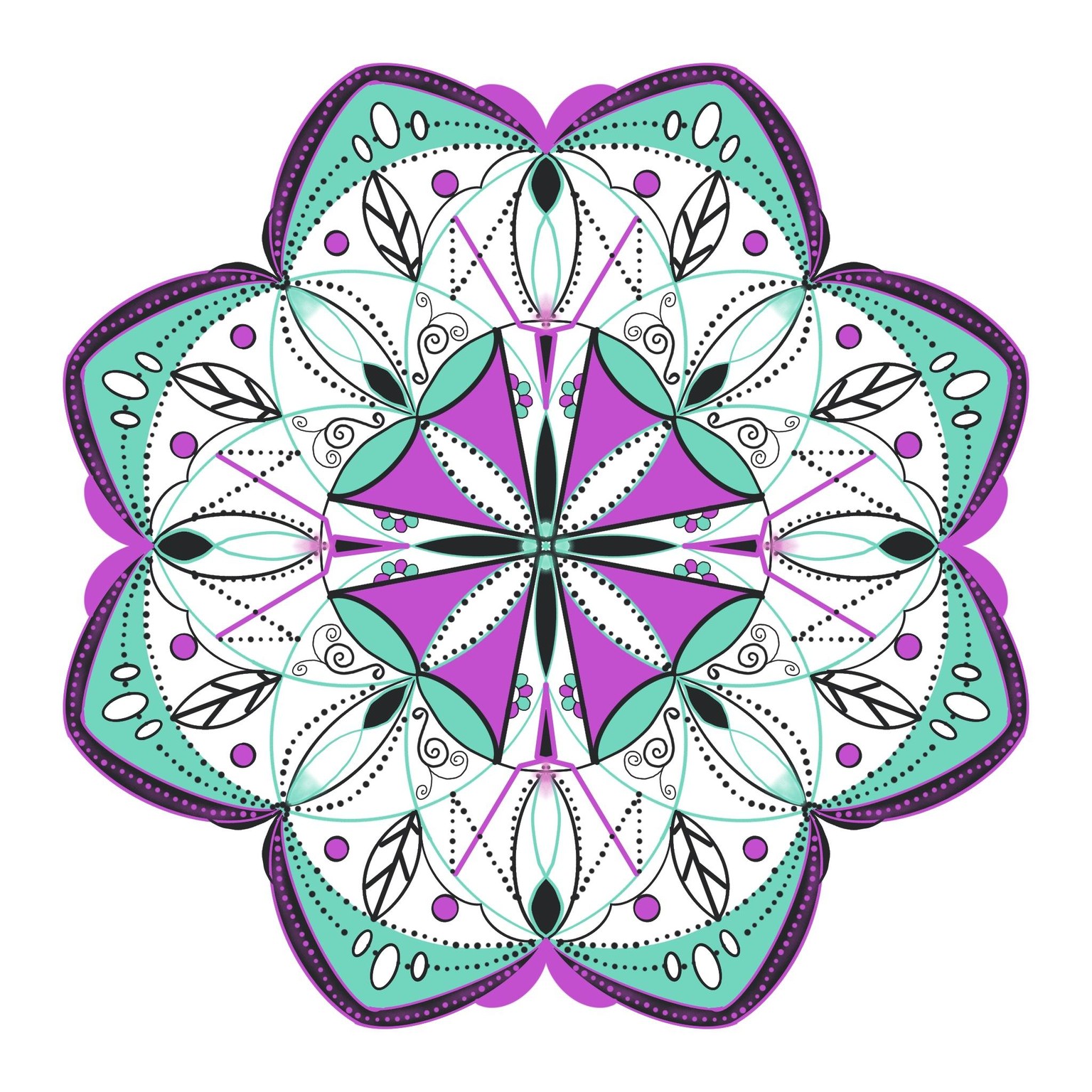 Mandala in Procreate - image 1 - student project