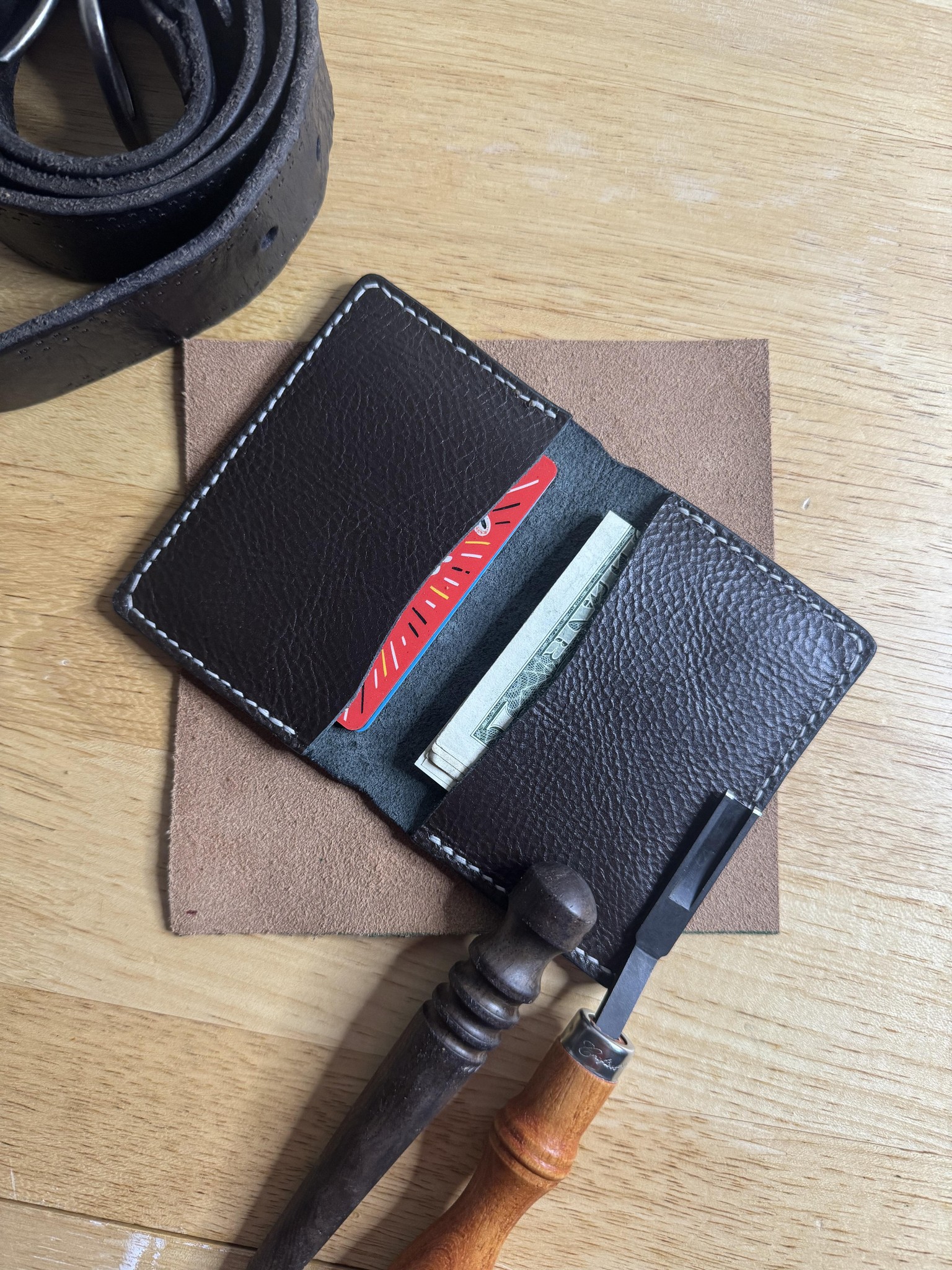 Photo of a Leather Wallet I Made - image 1 - student project