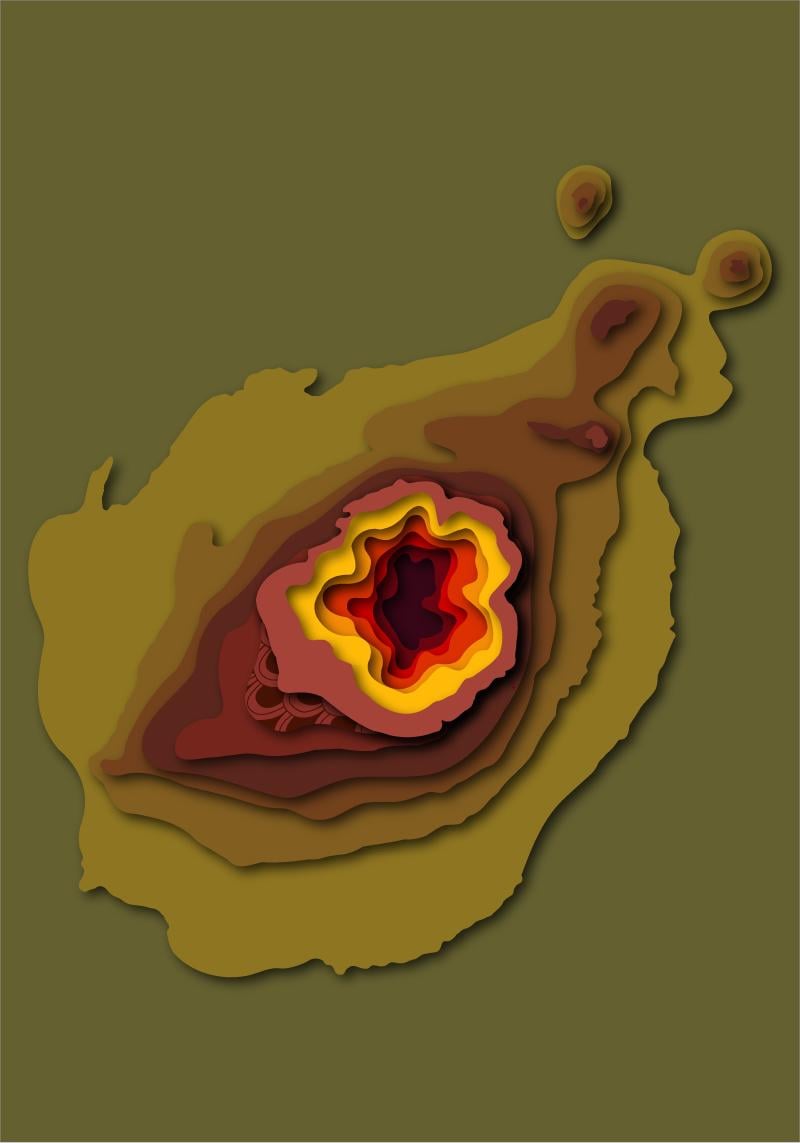 Papercut Volcano - image 2 - student project