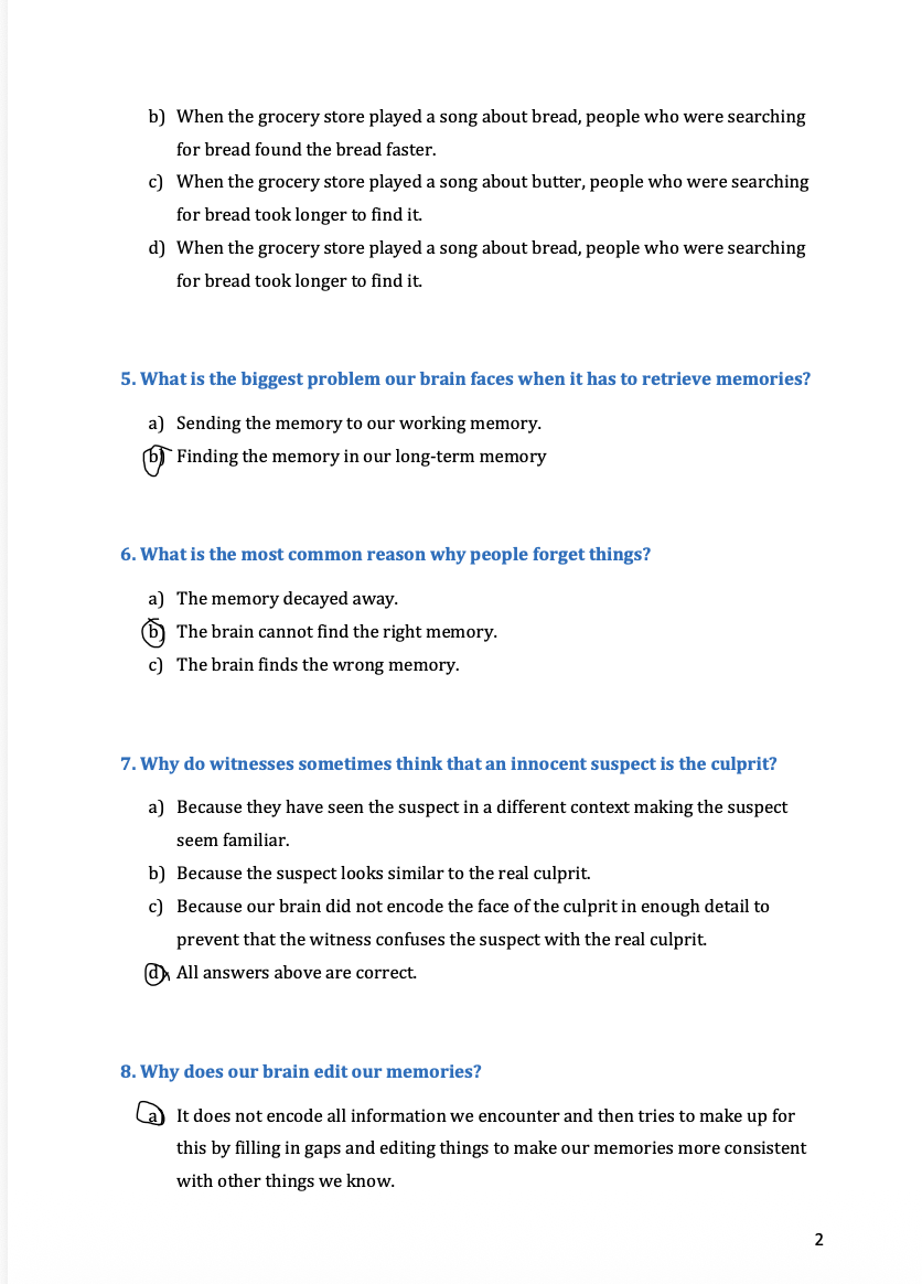 Memory quiz - image 1 - student project