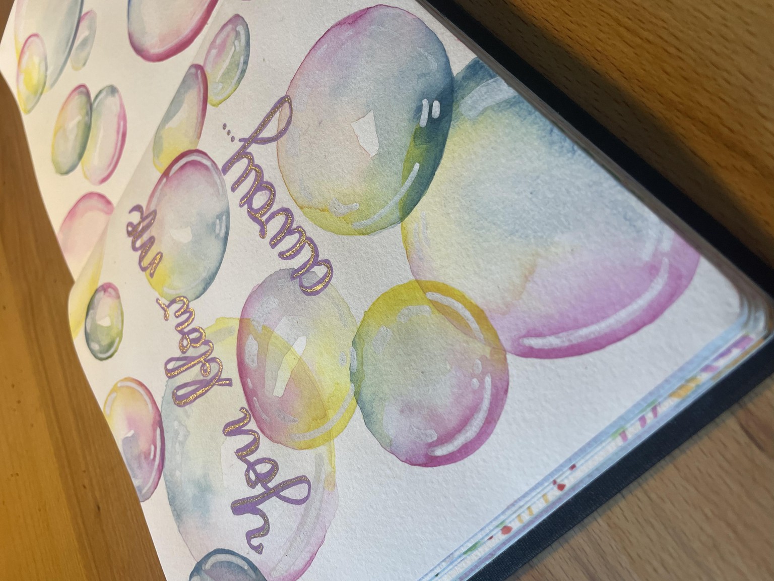 Watercolor bubbles - image 3 - student project