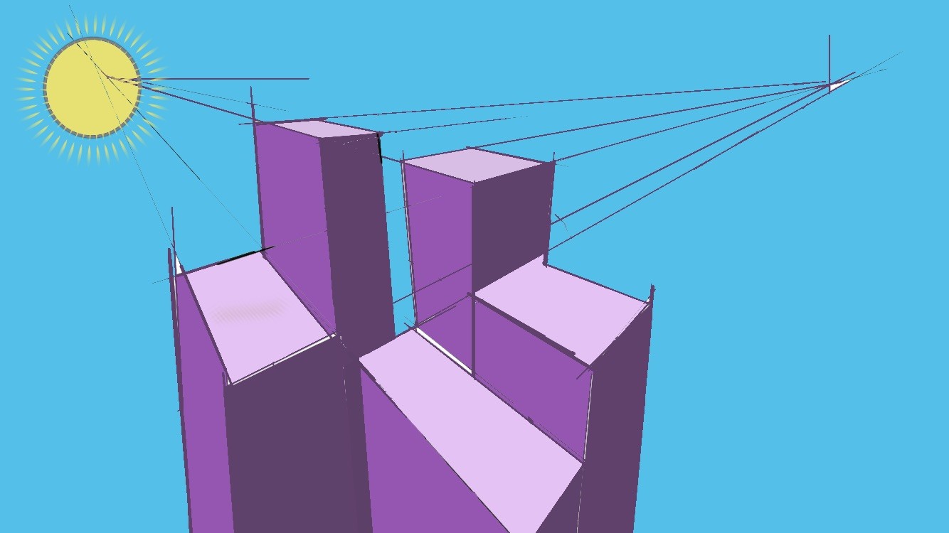 Forshortening perspective 1,2 and architectural perspective - image 2 - student project