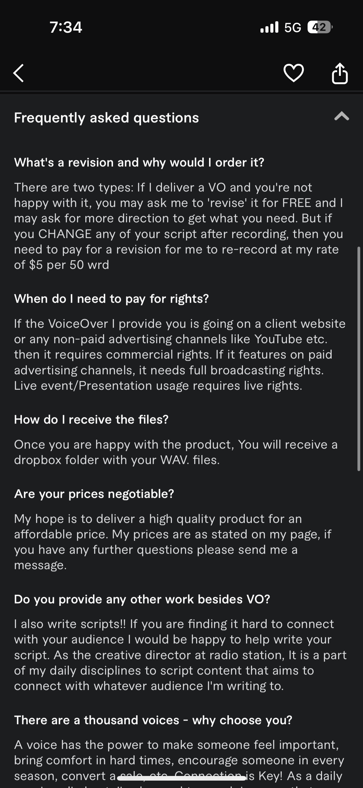 Fiverr Profile Review - image 3 - student project