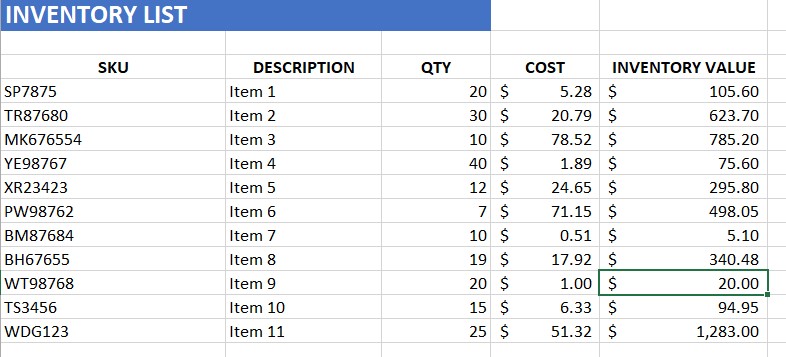 Excel Bootcamp Project - image 5 - student project