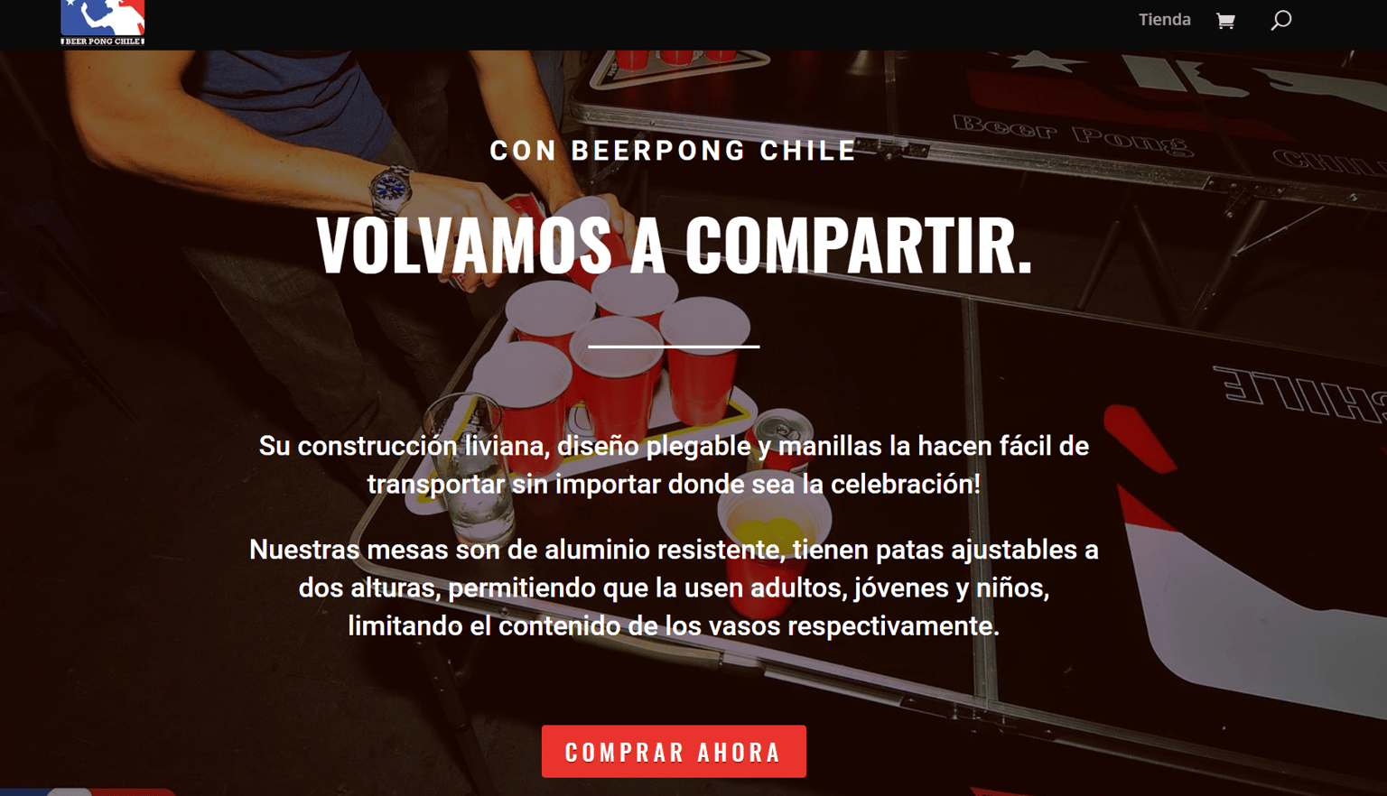 Beerpong Website - Made with and Divi - image 1 - student project