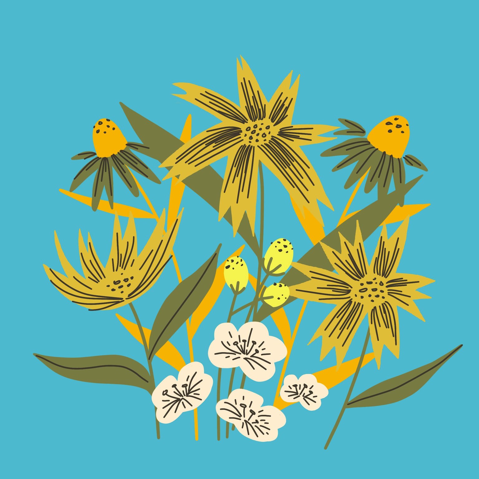 Floral Half Drop Pattern - image 1 - student project