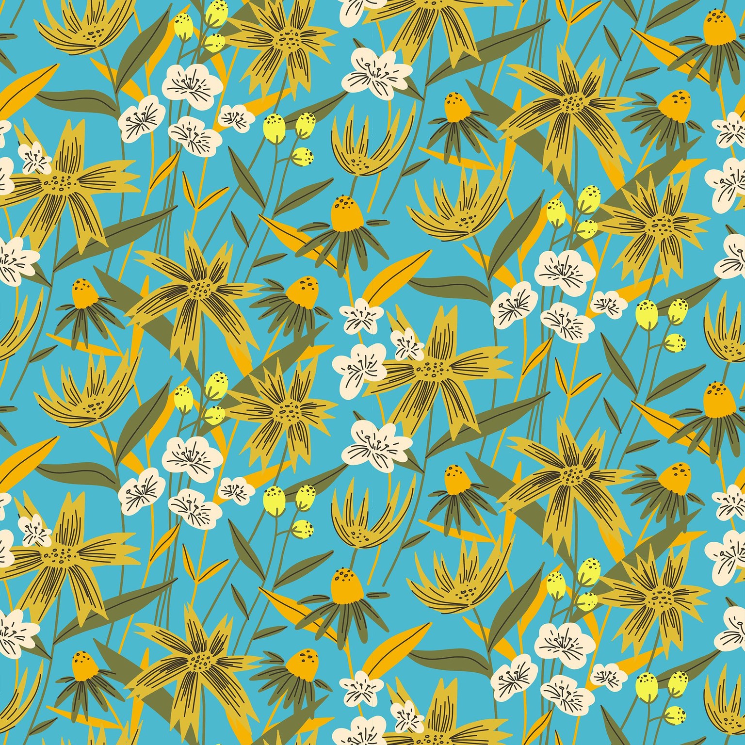 Floral Half Drop Pattern - image 3 - student project