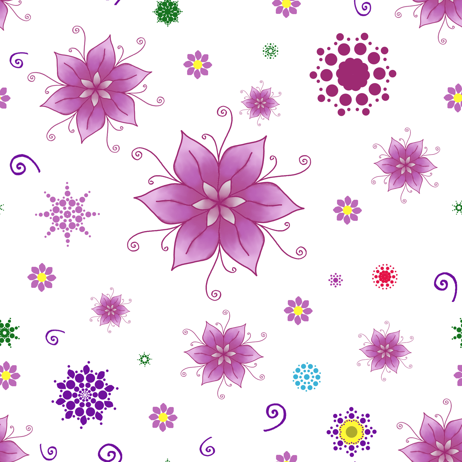Floral Repeating Pattern - image 1 - student project