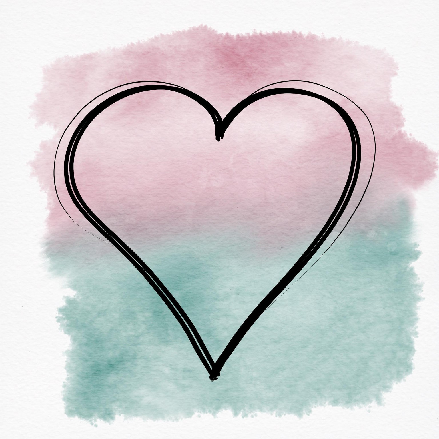 Watercolour Hearts - image 2 - student project