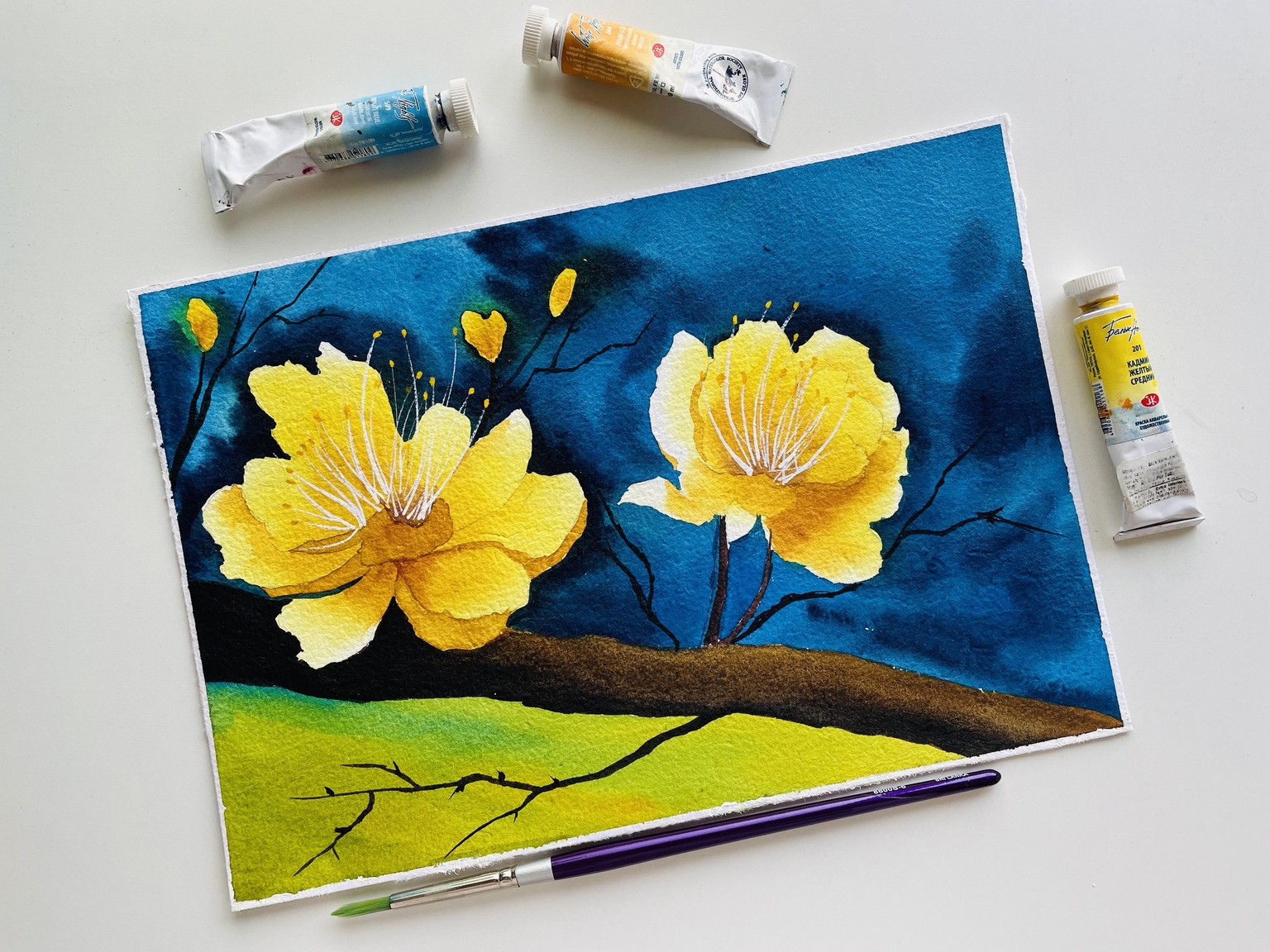 Spring Landscapes with Watercolours - image 1 - student project