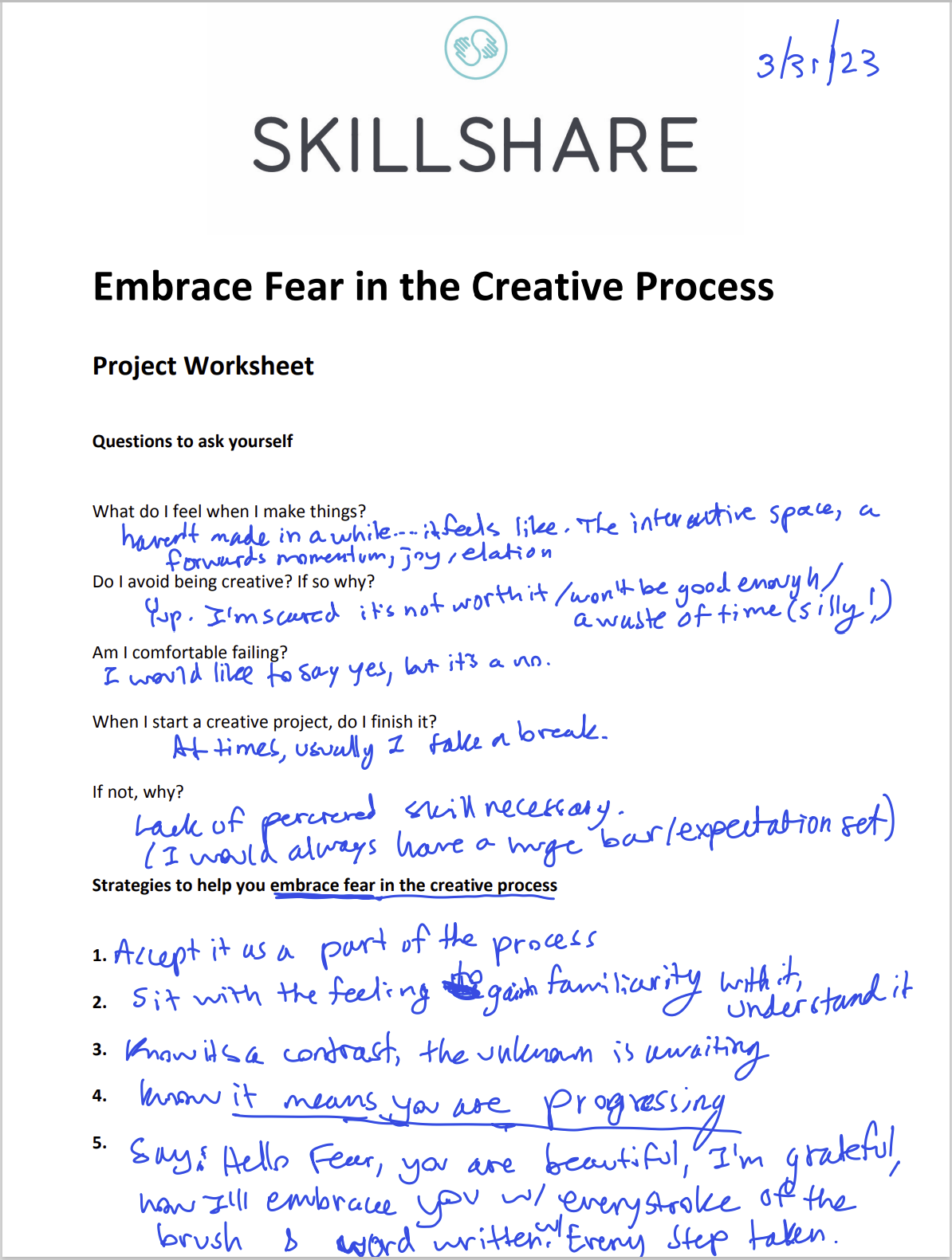 Embracing Fear - image 1 - student project