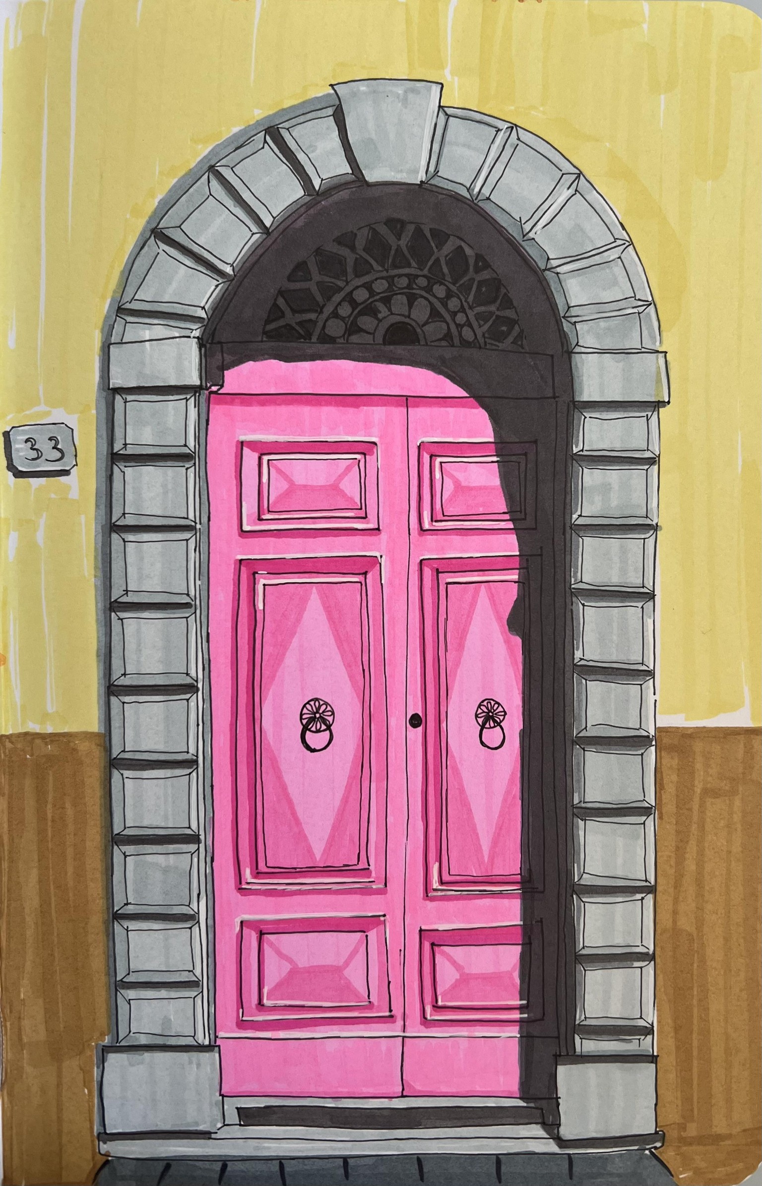 Urban Sketching - Door 1 - image 1 - student project