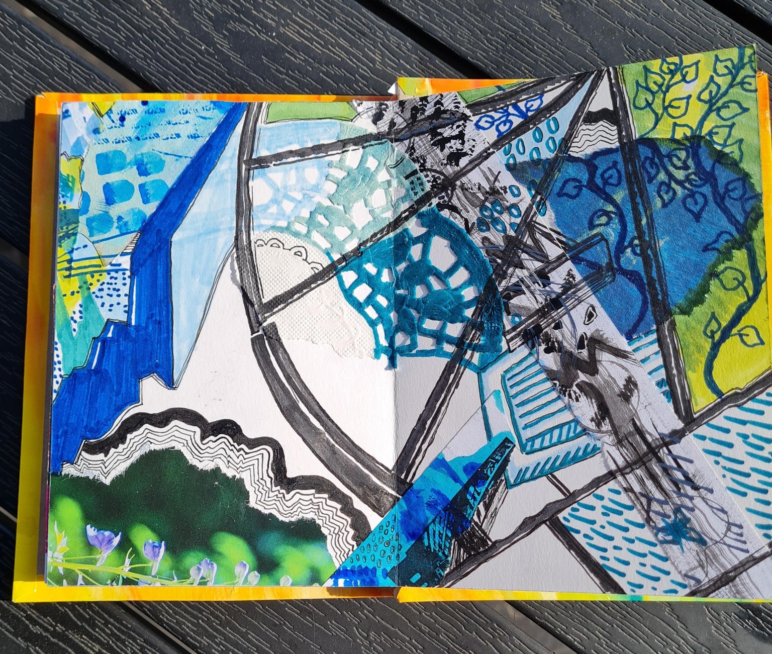 Mixed media collage Sketchbook June 2025 - image 2 - student project