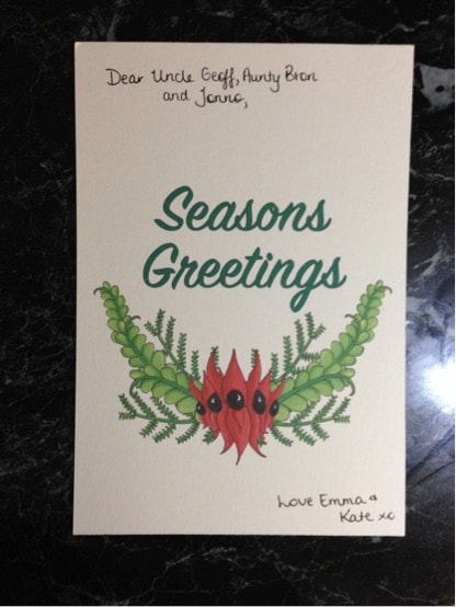 Australian Christmas Card Design, with Watercolours - image 10 - student project